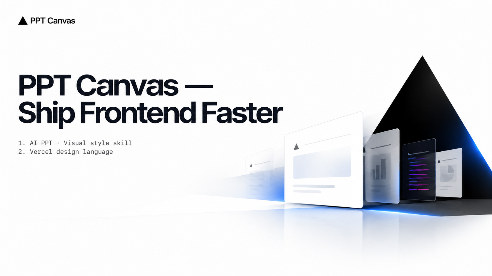 Developer contrast AI presentation cover in black and white