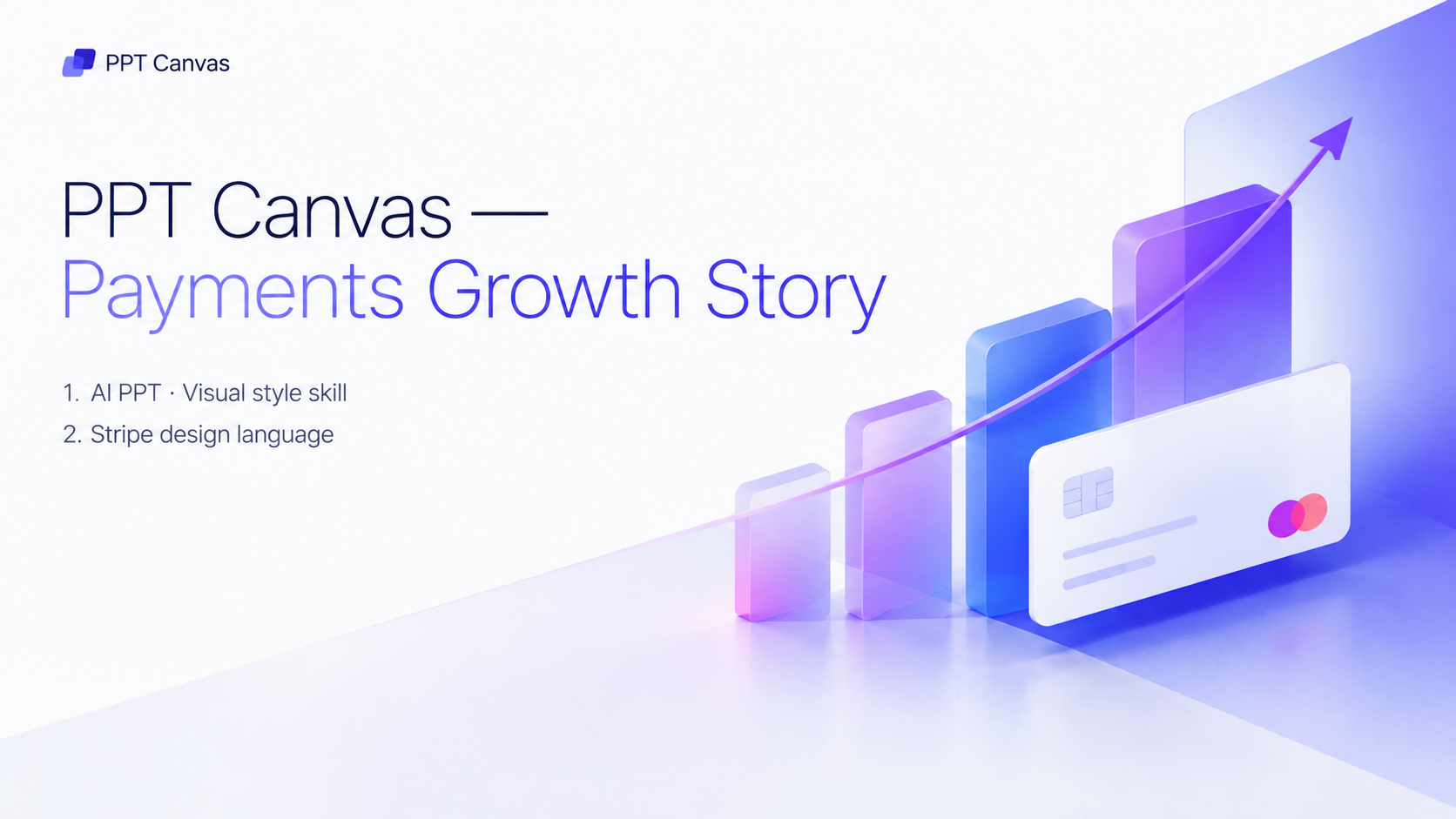 Fintech premium AI presentation cover with blue product polish